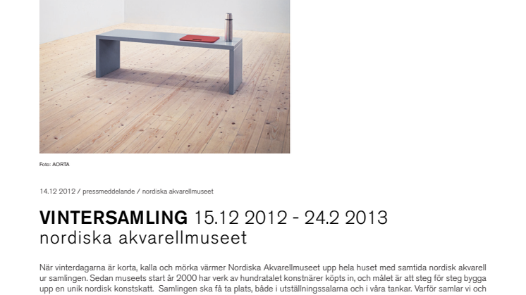 VINTERSAMLING PÅ NORDISKA AKVARELLMUSEET - Välkomna in i värmen!