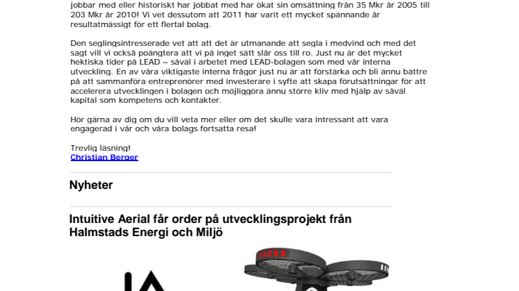 LEADs nyhetsbrev