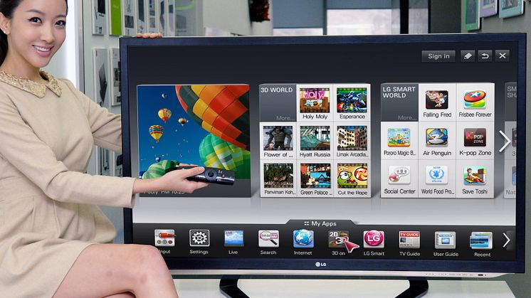 Ny Magic Motion fjernkontroll og dual core gjør LGs Smart TV enda smartere