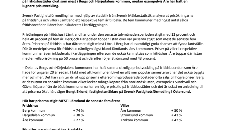 Ny kartläggning visar: Så har priserna på fritidshus ökat i Jämtlands län de senaste fem åren