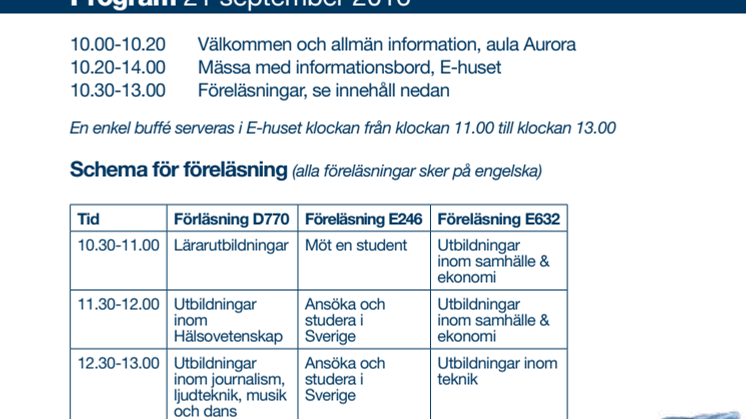Program för besöksdagen
