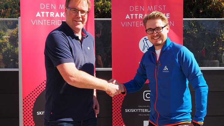f.v Knut Are Høgberg, COO i Odlo og Magne Vikøren NSSF 