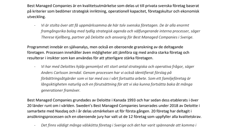 Pågen är ett av 2019 års Sweden's Best Managed Companies