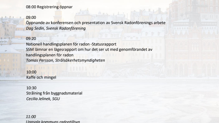 Program för Radondagen 12 mars klart - Anmäl dig här