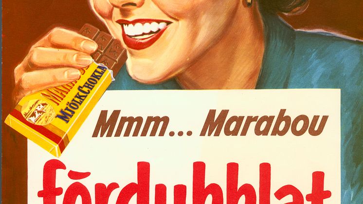 Reklambild “Fördubblat god” med Yvonne Lombard, 1957