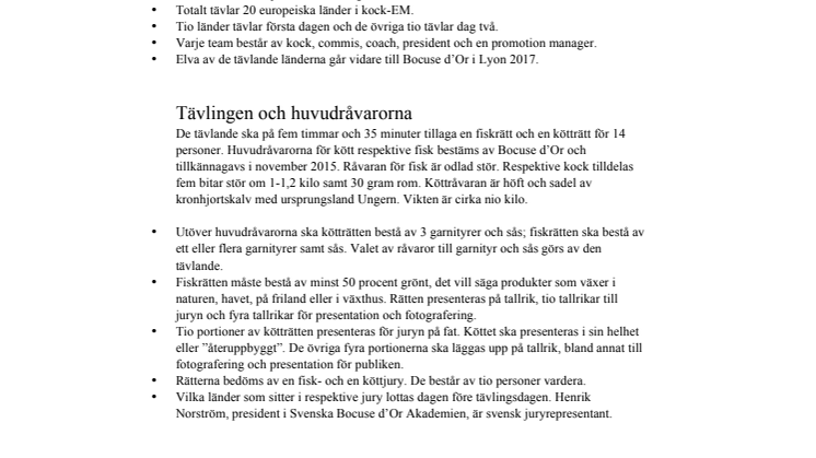 Tävlingskök inför Bocuse d´Or Europe byggs  mitt i Stockholm