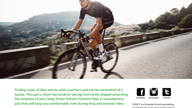 Revolutionary bike pad offers infinite comfort – Craft Infinite Comfort Pad