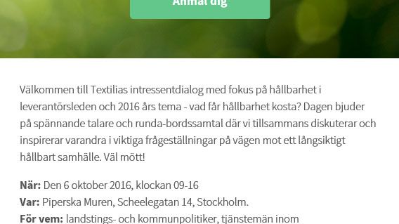 Intressentdialog 2016 - hållbarhet i leverantörsleden