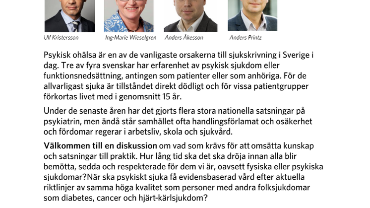 Jämlik vård på lika villkor - utopi för psykiatrin