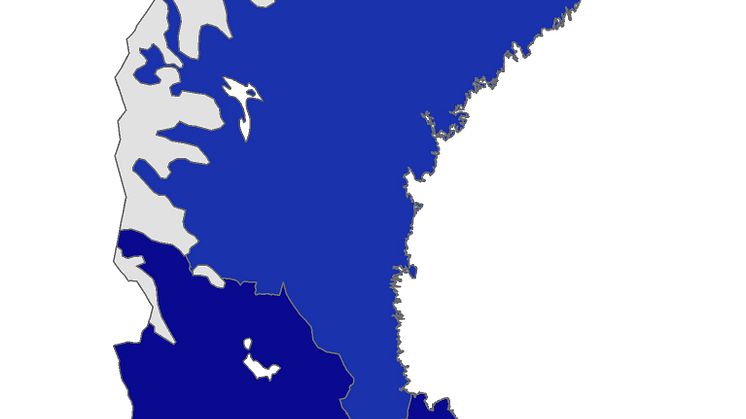 Blåbärsprognos: genomsnittligt antal bär per kvadratmeter på skogsmark med blåbärsris