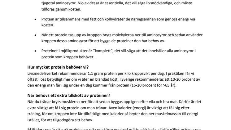 Activia PRO Faktablad