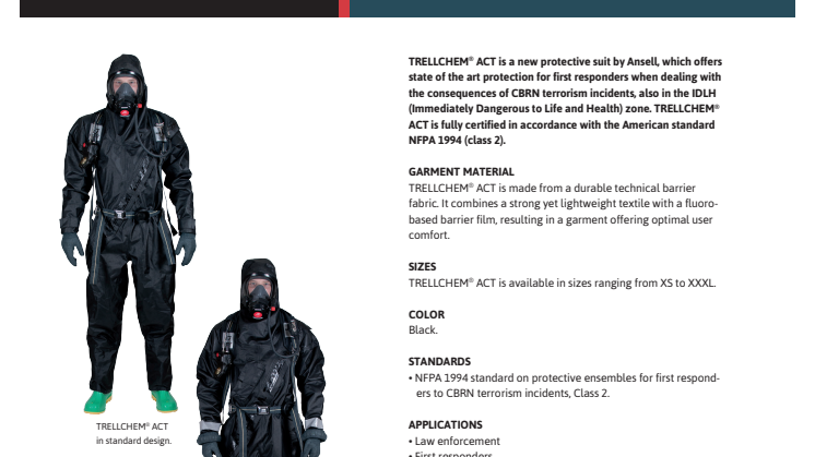 TRELLCHEM® ACT – Product Data Sheet