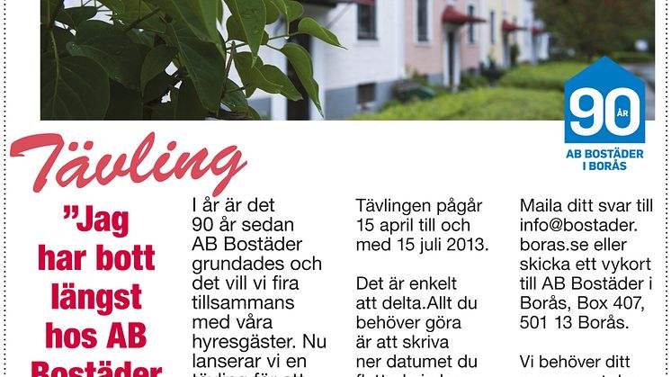 AB Bostäders trognaste hyresgäster bjuds på middag i kväll!