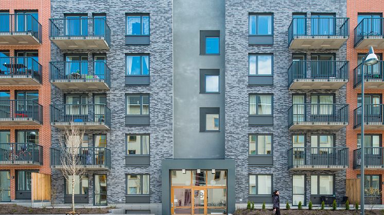 SKBs kvarter Kronogården i Sundbyberg färdigställdes under 2017. Foto: baraBild.se 