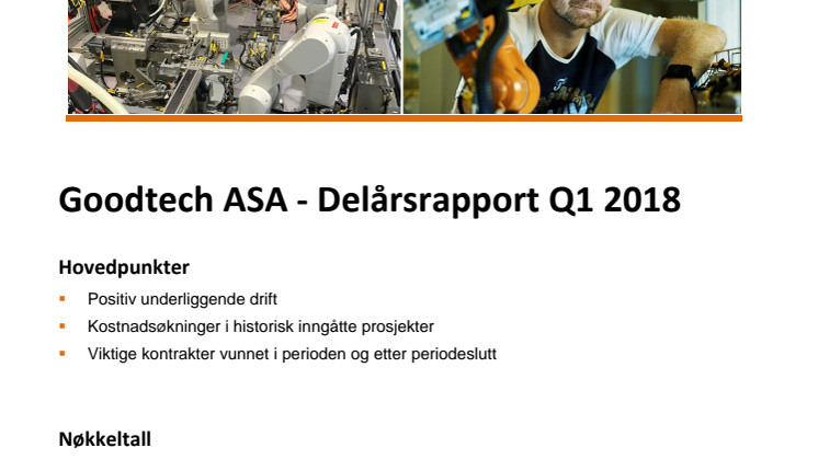 Kvartalsrapport Q1 2018