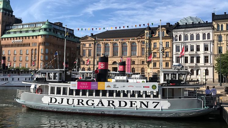 Gratisfärjan till Djurgården – ny färjelinje i sommar
