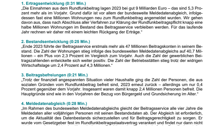 O-Töne zum Jahresbericht 2023 - Transkript