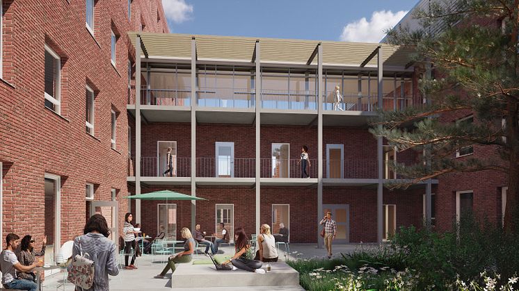 M-huset, gården, Lunds Tekniska Högskola