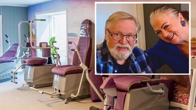 TRENING MED MOTORISERTE APPARATER: Mai og Egon Eckermann (bildet) har stor tro på Feelgood-suksess i Sandefjord.