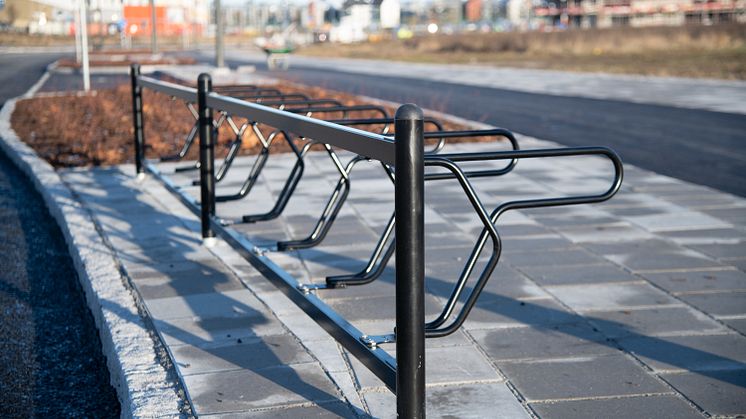 Parkeringsplatser för cykel.