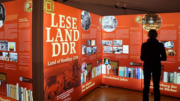 Blick in die Ausstellung "Leseland DDR" - Foto: Theresa Wappes