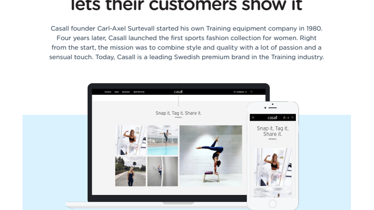 Casall brings style into training and lets their customers show it
