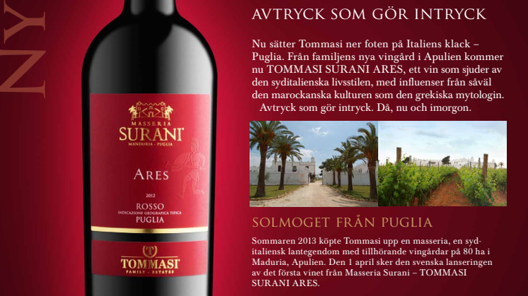 Tommasi Surani Ares - Avtryck som gör intryck!