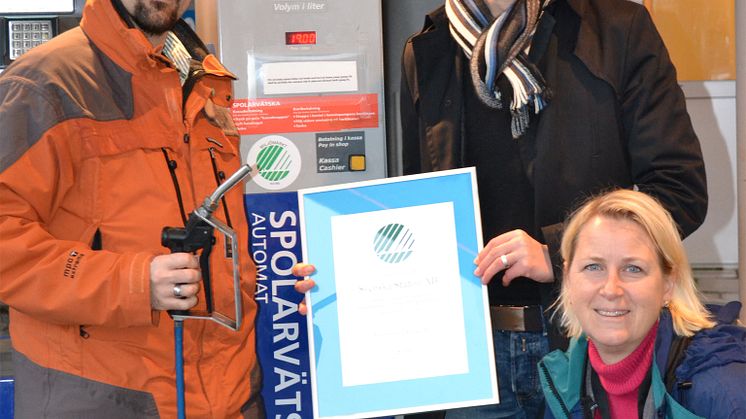 Statoil Svanenmärker spolarvätskan på pump