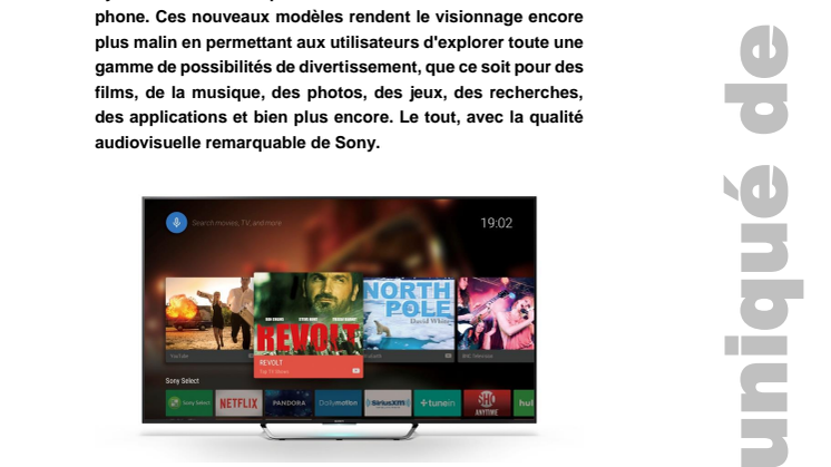 Communiqué de presse_Sony_Availability BRAVIA TV_150401_F-CH