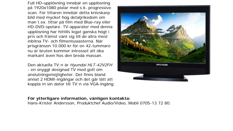 NetOnNet först med 42-tums LCD-TV med full HD-upplösning för under 10.000 kronor