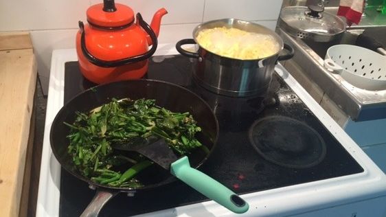 Cooked and ready, the world's probably first CRISP-dinner.
