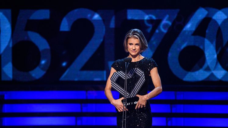 Jenny Rissveds Fair Play-prisades på Idrottsgalan. Foto: Maxim Thoré från Bildbyrån.