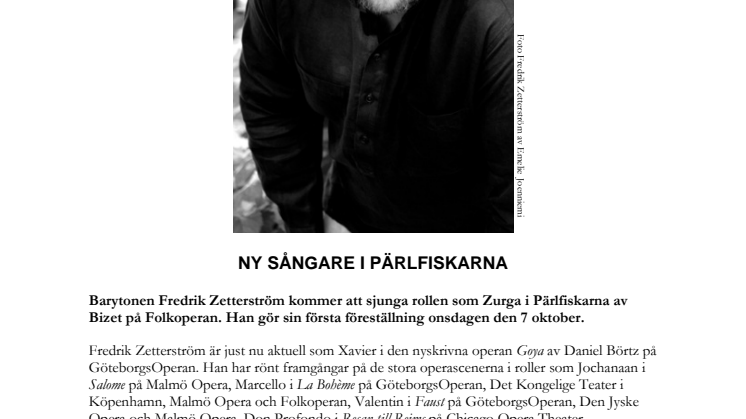 Ny sångare i Pärlfiskarna
