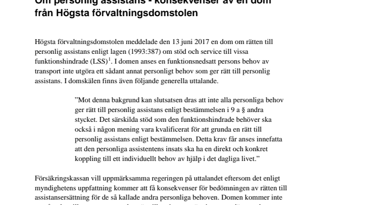Regeringen måste ta bladet från munnen när det gäller personlig assistans