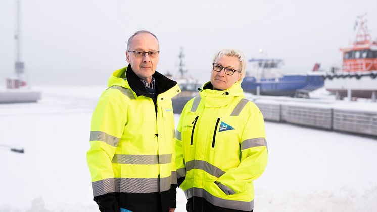 Thomas Stubbfält, samordnad byggledare och Linda Wikman, projektledare Malmporten