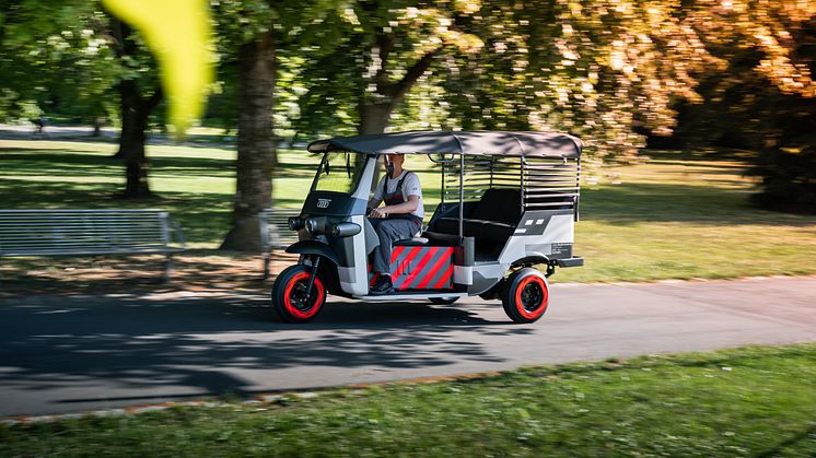 Audi rickshaw med second-life elbilsbatterier