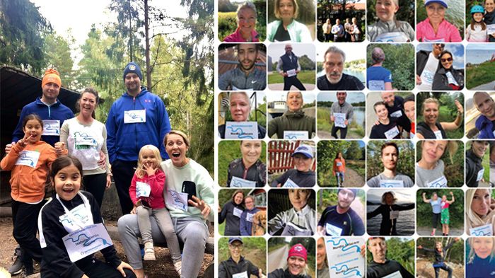 Från vänster: Christian Gauffin, Marie Gehlin, Ronny Latva, Emilia Gehlin, Isabelle Gehlin, Adèle Söör och Lotta Söör. I det högra bildkollaget syns deltagare från NordicInfu Care.