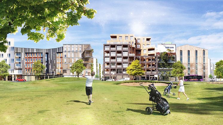 Visionsskiss Södra Ladugårdsängen i Örebro