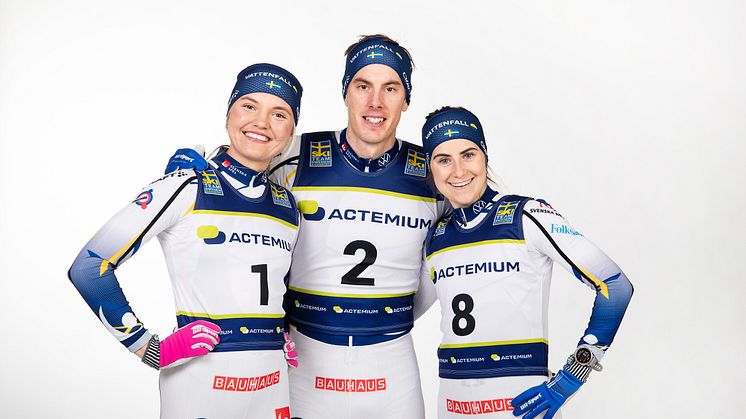 Linn Svahn, Johan Häggström och Ebba Andersson.