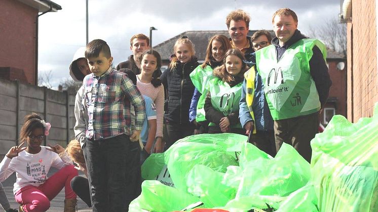 Young people spring into action with community clean-up