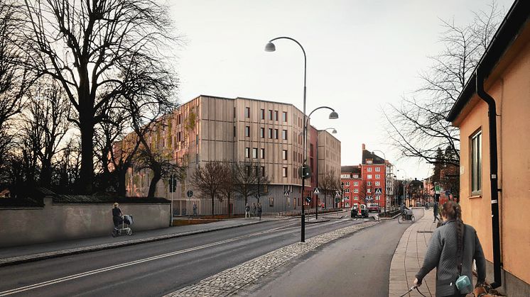 Illustration på Kvarteret Högne, Västerås.