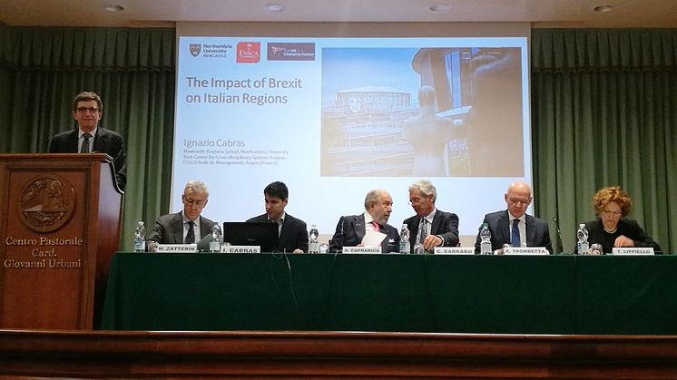 Professor Ignazio Cabras, third from left.