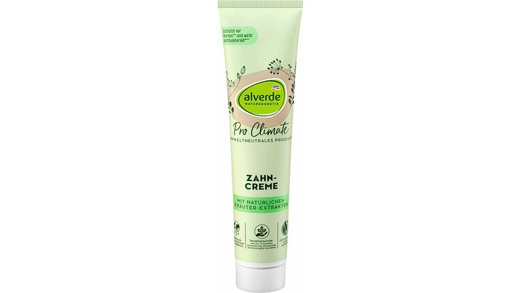 Neues umweltneutrales¹ Produkt von Pro Climate bei dm – alverde NATURKOSMETIK Pro Climate Zahncreme ergänzt das Sortiment