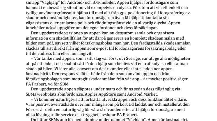 SBM släpper ny version av app
