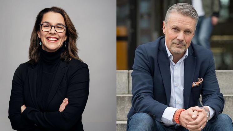 Sara Revell Ford, VD Samhall och Urban Björn, Business as Equals lyfter frågan ”Hur skapar vi ett samhälle där alla ses som en tillgång på arbetsmarknaden?” på Jobbfestivalen i Kungsträdgården 14 september 2022.