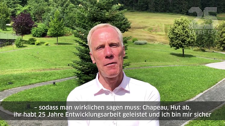 Ingo Froböse gratuliert zu 25 Jahren FPZ