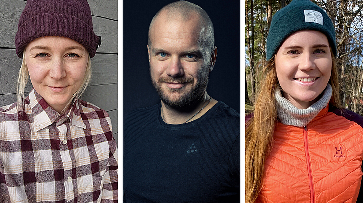 Elin Jonsson, Martin Persson och Petra Åkerblom 2021-års stipendiater.
