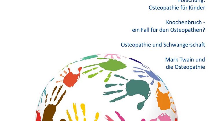 Die neue Patientenzeitung "Osteopathie - das Praxismagazin" ist in den Praxen der Mitglieder des Verbandes der Osteopathen Deutschland kostenlos erhältlich.