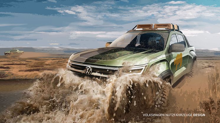 Næste generation af Amarok får et kraftfuldt design og en stribe af banebrydende nyheder for pickup-segmentet