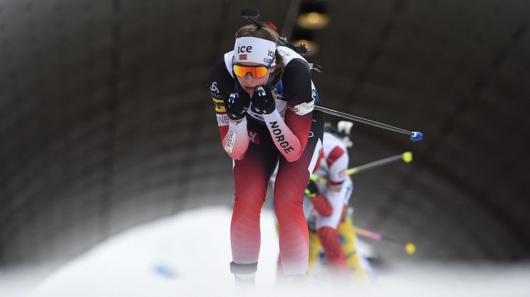 NY VERDENSCUP: Ida Lien (Simostranda IL) debuterte i verdenscupen i Nove Mesto, og reiser nå videre til Kontiolahti sammen med resten av landslaget. Foto: NTB Scanpix